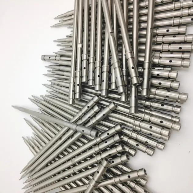 316L Stainless Steel CNC Parts Blowing Medical Needle Fine Long Shaft Milling