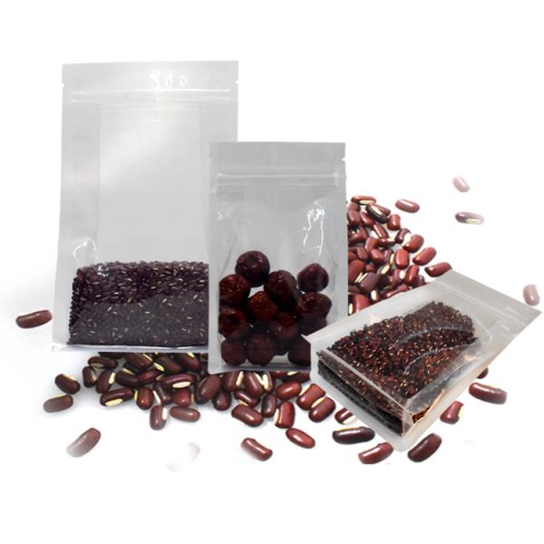 Clear Plastic Zip Lock Square Flat Bottom Gusset Bags