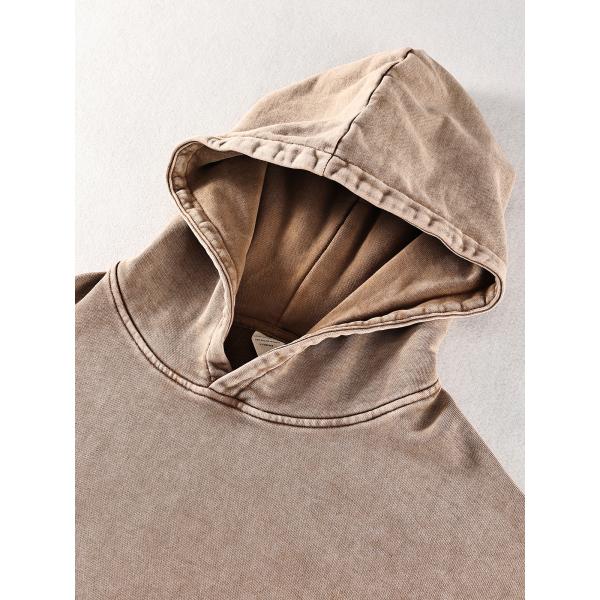 Crop Top Heavyweight Cotton Hoodie Long Sleeve Plain Oversized Sweatshirts