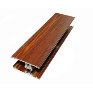 Professional Customized Screen 28 Casement Window Aluminium Profile Wood Finish