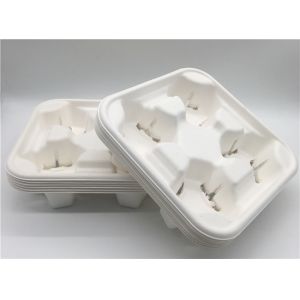 4 Compartment Biodegradable Cups and Lids