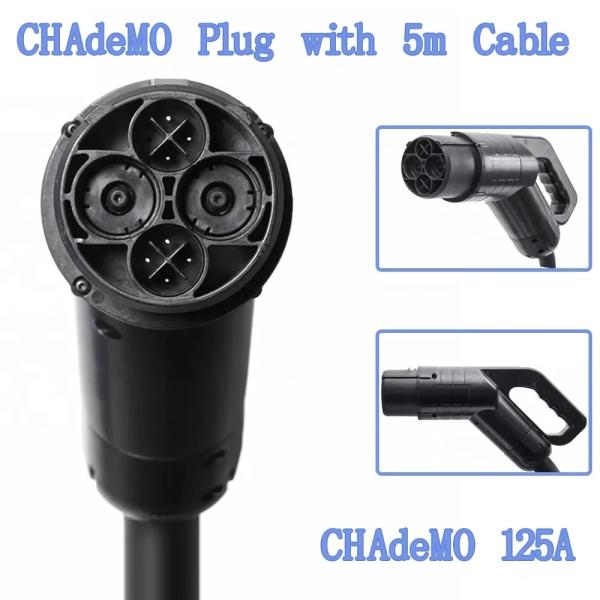 CHAdeMO Connector EV Fast Charger Plug For Japanese Standard DC EV Charging Station 125A 200A 5 Meters Cable