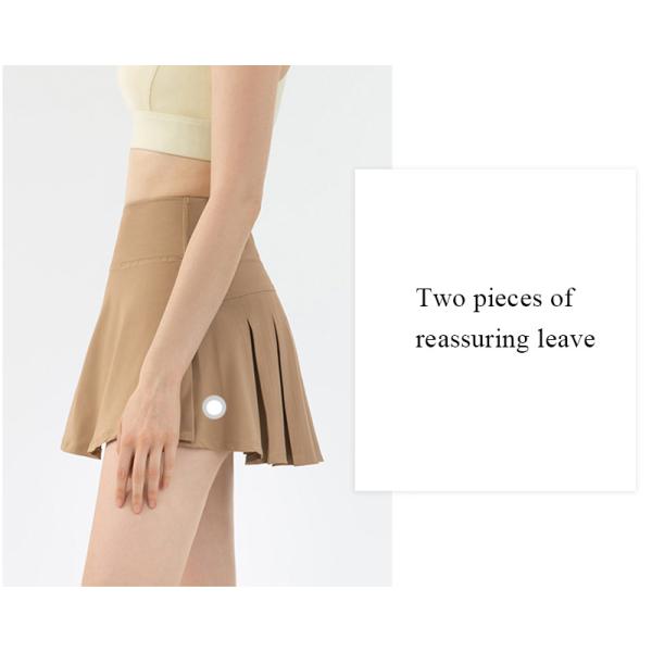 Blue Pleated Golf Skirt Women High Waist Running Light Proof Tennis Skort