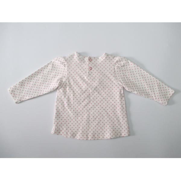 All Over Print long sleeve baby girl shirt Embroidery Fabric Ruffle Neck