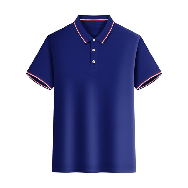 S To XXXXL Polyester Lapel Polo Shirt Young Business Men's Short Sleeve T Shirt