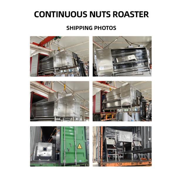 Large-capacity Continuous Nuts Roaster with adjustable conveying speed supporting electric and gas heating 4