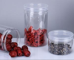 Quality 100ml 300ml 500ml Empty Clear PET Jar With Aluminum Plastic Screw Lid for sale