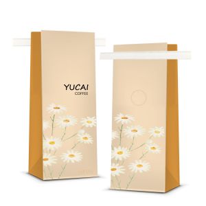 Quality Biodegradable Flat Bottom Coffee Bags With Valve for sale