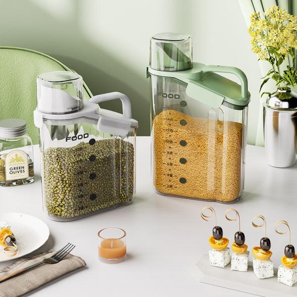 Cereal Containers Storage Stackable Eco Friendly Plastic Lunch Containers 1600ML Green