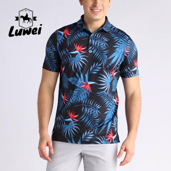 Spring Sublimated Embroidery Polo Shirts Polyester Formal Short Sleeve