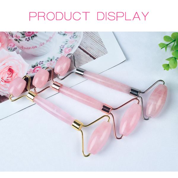 14.5cm Anti Aging Therapy Double Jade Roller Green Aventurine Face Roller