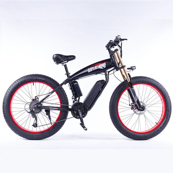 Green Wide Tire Snow Beach Cruiser Electric Bike 26 Inch Wear Resistant
