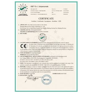 Zhejiang Babysun New Energy Technology Co., Ltd. Certifications