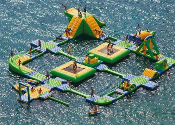 Buy New Design Giant Beach Inflatable Water Parks Lake Floating Water Games at wholesale prices