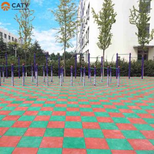 Anti UV Soft Playground Rubber Floor Slip Resistant Practical