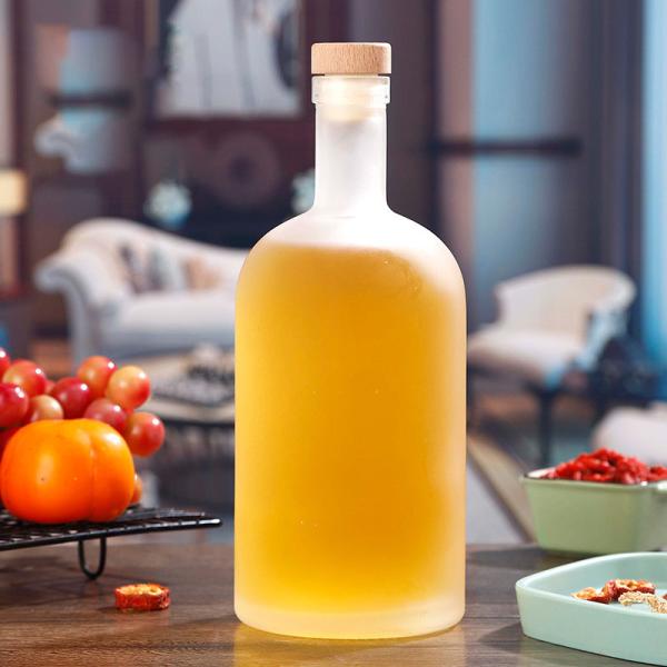 Transparent Frosted Beverage Juice Wine bottle Whisky Vodka Spirit Liquor Glass Bottle