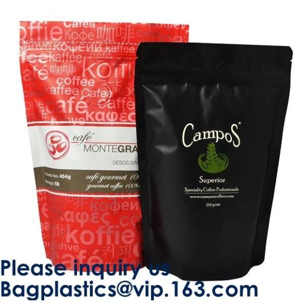 Custom Aluminum Foil Stand Up Flat Pouch Bags Stand Up Pouch Food Bag Protein Zipper Bag, standup pouch bags, bagease