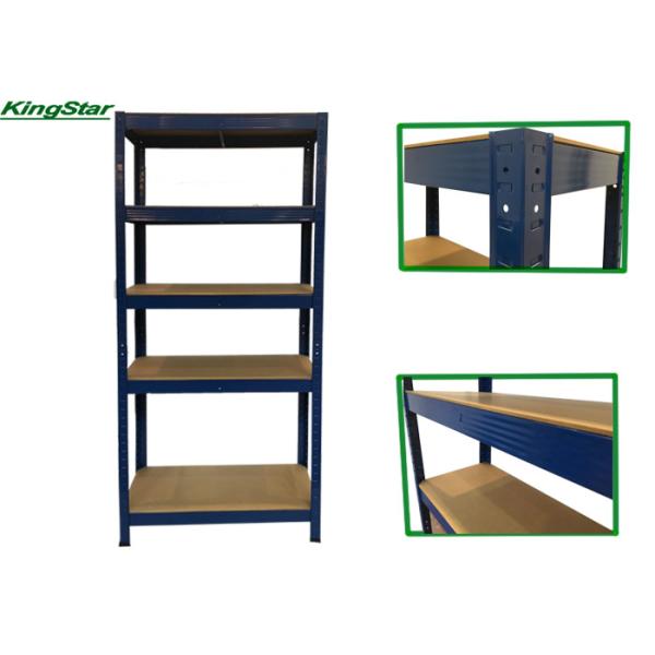 Durable 5 Tier Boltless Shelving , Safe Edge Post Boltless Metal Rack