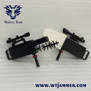 45w Anti UAV Drone Handheld GPS Jammer Gun Shape Built In Battery
