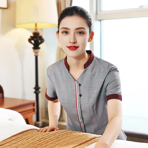 Logistics and Hotel Short Sleeve T-Shirt Woman Cleaning Service Cleaning Uniform