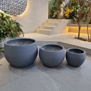 Quality Fireproof Fiber Clay Planter Frost Resistant For Garden for sale