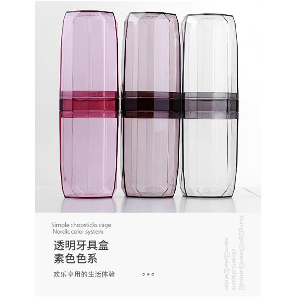 6.7x6.2x20.7cm Toothpaste PS Plastic Travel Toothbrush Holder
