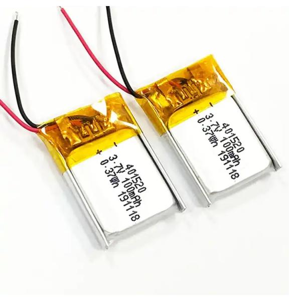 KC Approved 401520 3.7V 100mAh Rechargeable Lithium Ion Li-Polymer Battery With Pcb And Jst Ph2.0 Connector