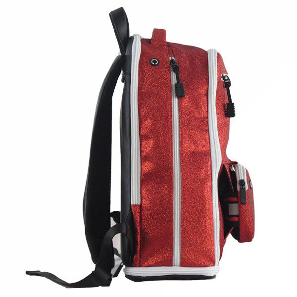2020 Red Fashion Womens Sports Backpack , Glitter Cheer Backpack Soft Handle