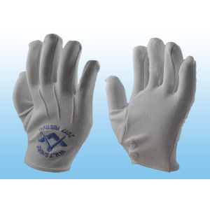 Quality Bleached White Marching Band Gloves Great Flexibility With Plastic Button for sale