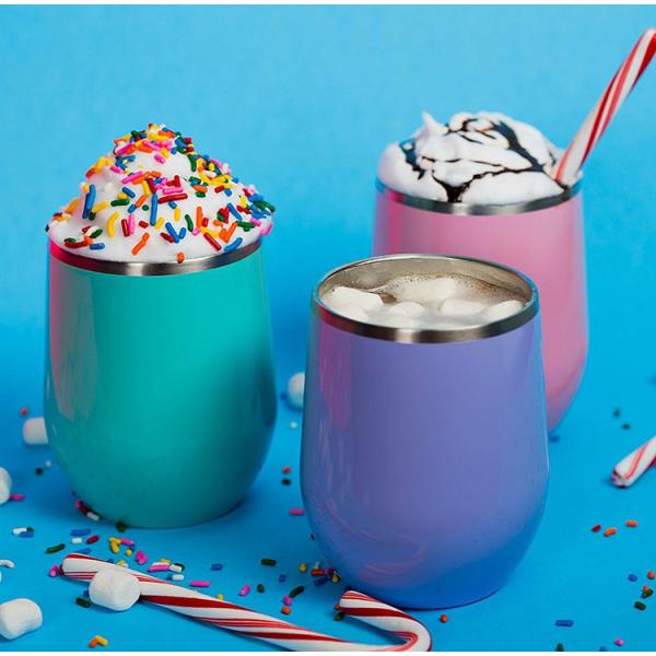 BSCI 7 Oz 220ml Stainless Steel Stemless Wine Tumblers