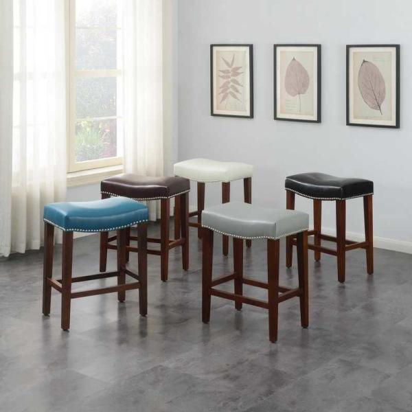 American Style Dining Chair Sets 10kgs blue leather barstool