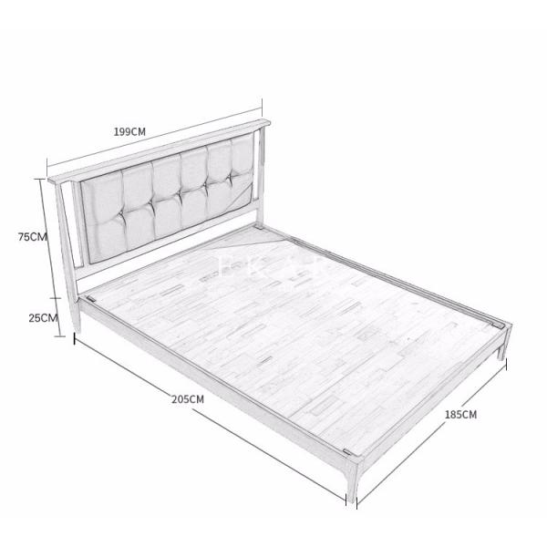 Nordic Style Bed Frame King Size Adult Loft Bed