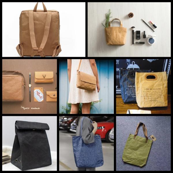 0.55mm brown white gold color Wrinkle free washable kraft paper roll for bags