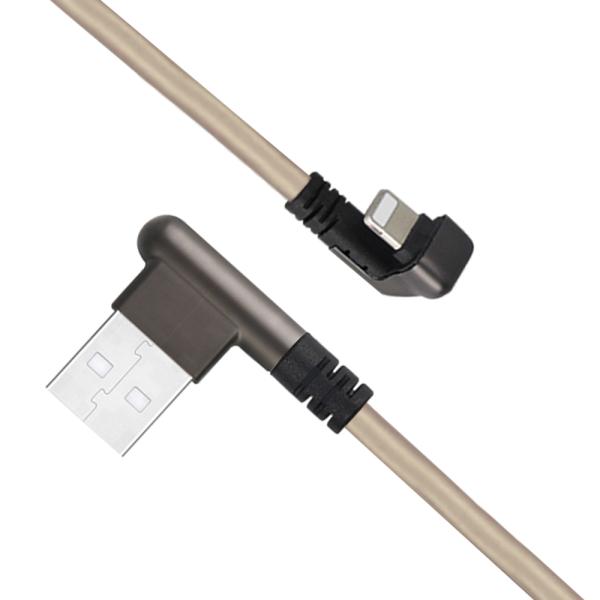 2 M Cell Phone Right Angle USB Cable Durable TPE IPhone Cable Charger Support