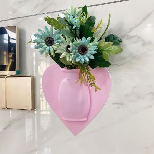 Removable Electronics Silicone Case Flower Vase Detachable Wall Mounted