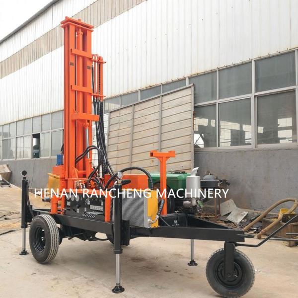 150m Depth Wheel Trailer Mounted Borehole Drilling Rig Machine