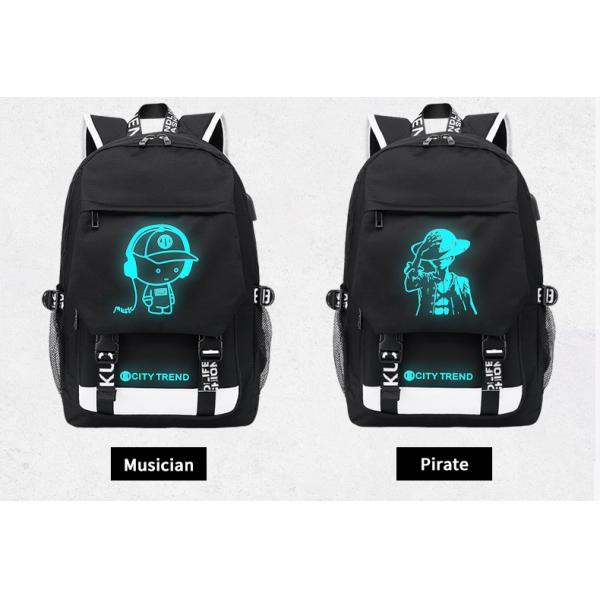 Factory wholesale custom fluorescent logo boys waterproof bookbag durable luminous student school bags backpack for men