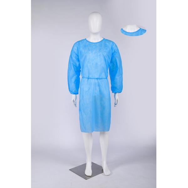 65g Plus Size Disposable Isolation Gowns Round Neck Doctor Isolation Gown