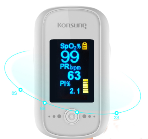 0.96" TFT Screen Visual Alarm Pediatric SPO2 Digital Pulse Oximeter Fingertip With Sound
