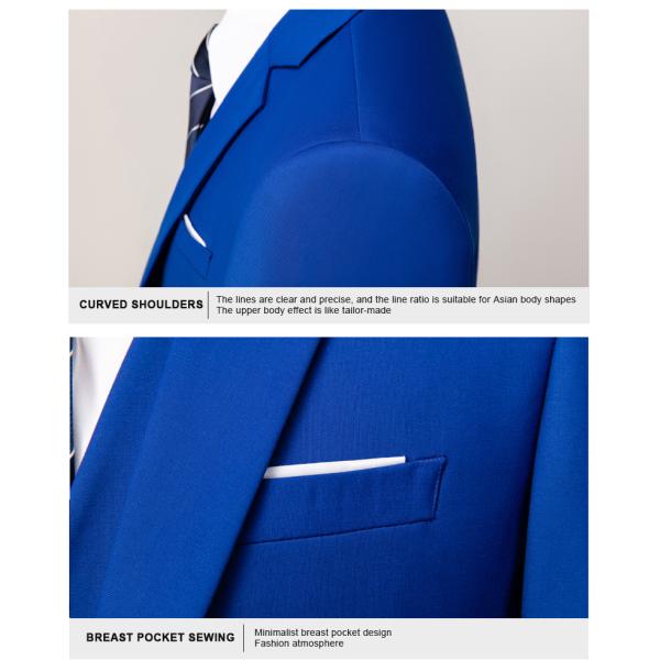 Formal Clothes Suits for Men Powder Blue Polyester Viscose Fabric 2-Piece Office Wear