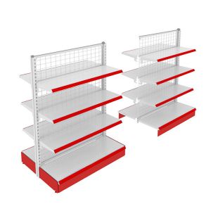 Rectangular Custom Wire Display Shelving Retail Store Gondola Mesh Shelf Rack