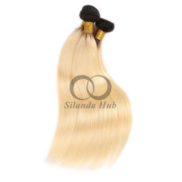 #T1B/613 Bleached Blonde Straight Remy Human Hair Bundles Sew In Weave Bundles Brazilian Bundle Deals