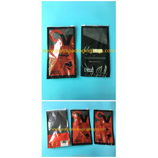 Resealable Slider Zipper And Window OPP Cigar Tobacco Bag