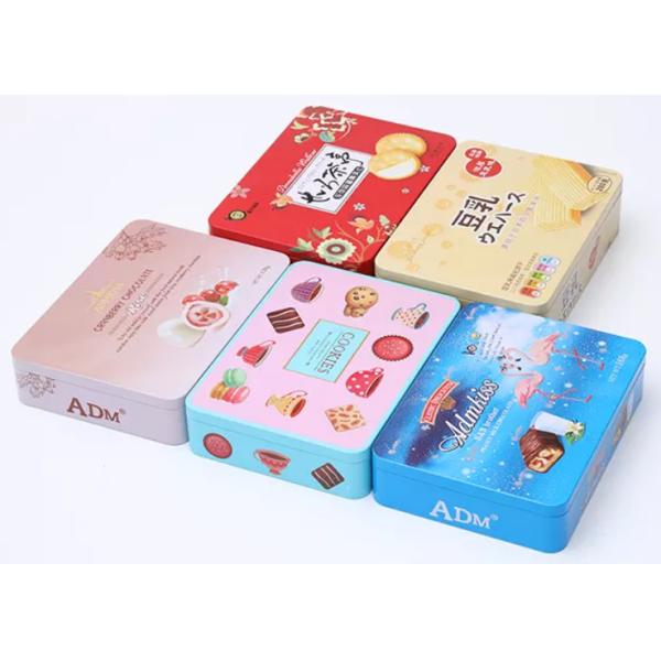 Medium Rectangular Candy Sweet Mooncake Cookie Tin Cans