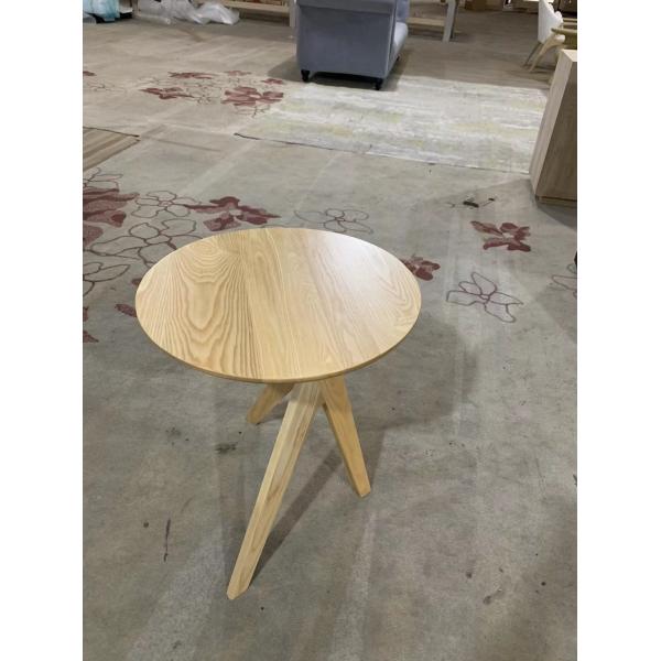 Living Room Unique Round Sofa Side Coffee Table With Trianqle Legs