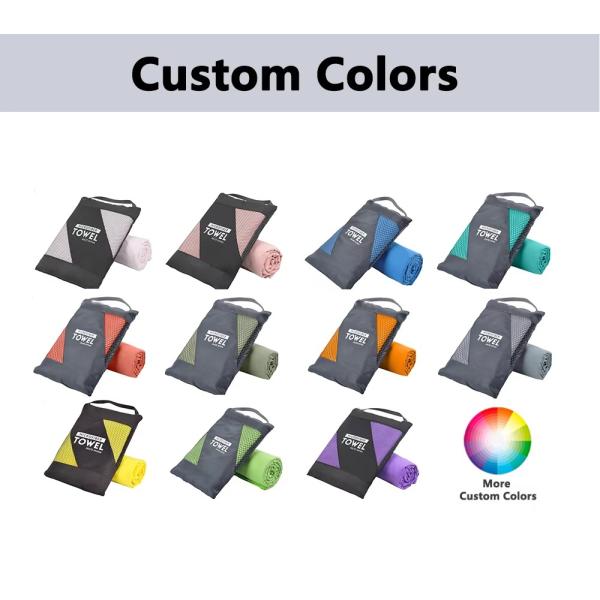 Custom Logo Microfiber Workout Sweat Towel Super Absorbent Microfiber Gym Towel For Adults Gym Beach