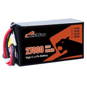 Quality 6S 27000mAh 30000 mAh Lipo Battery 23.4V for Agricultural Drones XT60 Connector for sale