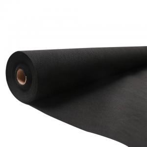 Quality 100gsm Black Weed Barrier Landscape Fabric , Biodegradable Weed Mat Ground Cover for sale