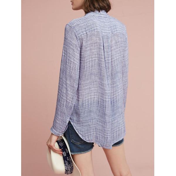 2017 Women work blouses deep v-neck long sleeve shirts for women