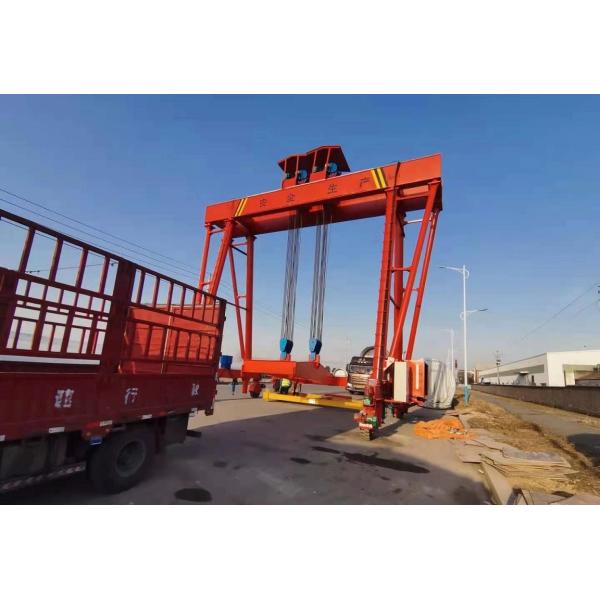 MG 100T universal gantry crane wind turbine head loading and unloading truck,100T tyred gantry crane